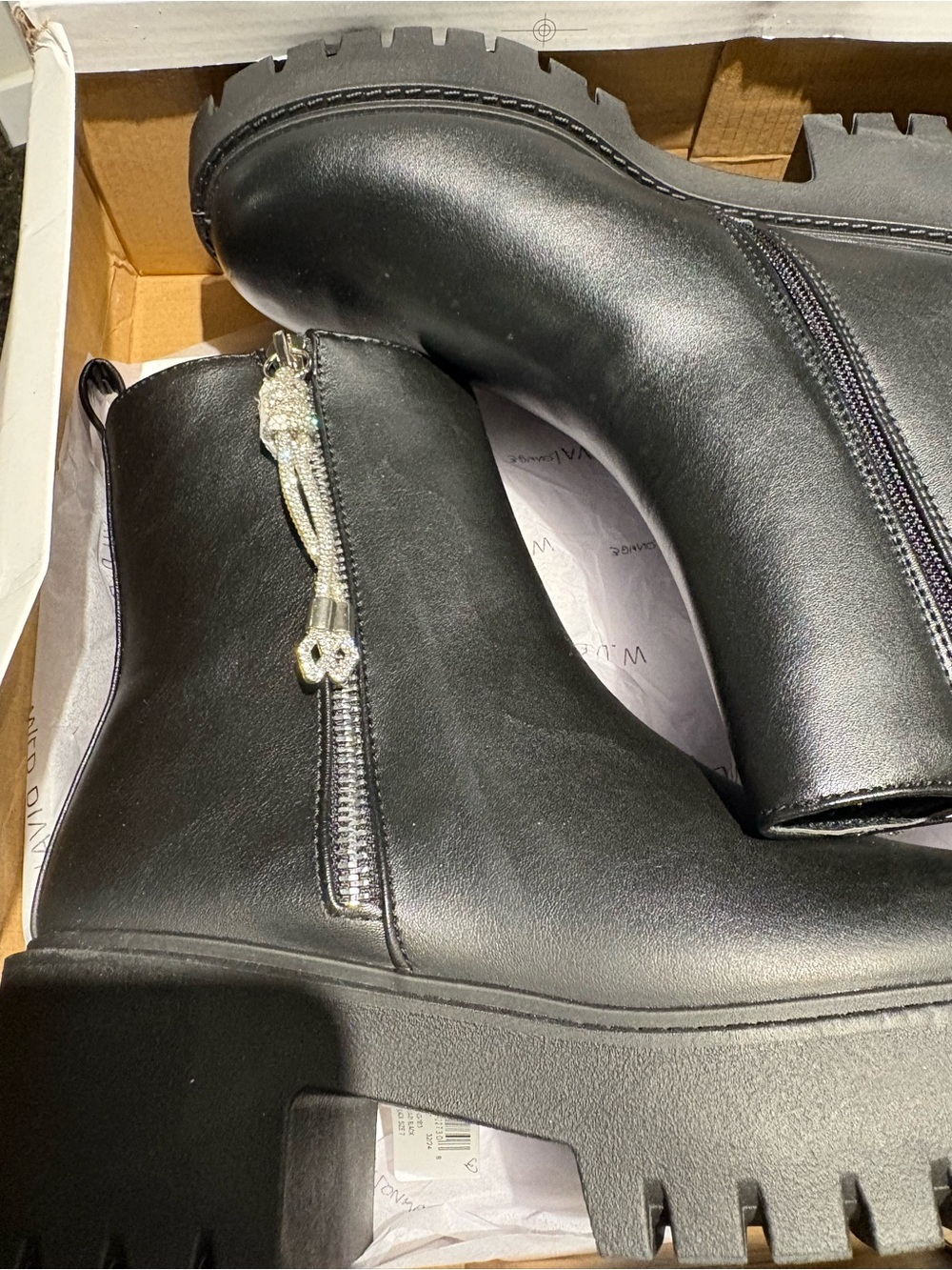 Black Platform Combat Boots (Windsor)